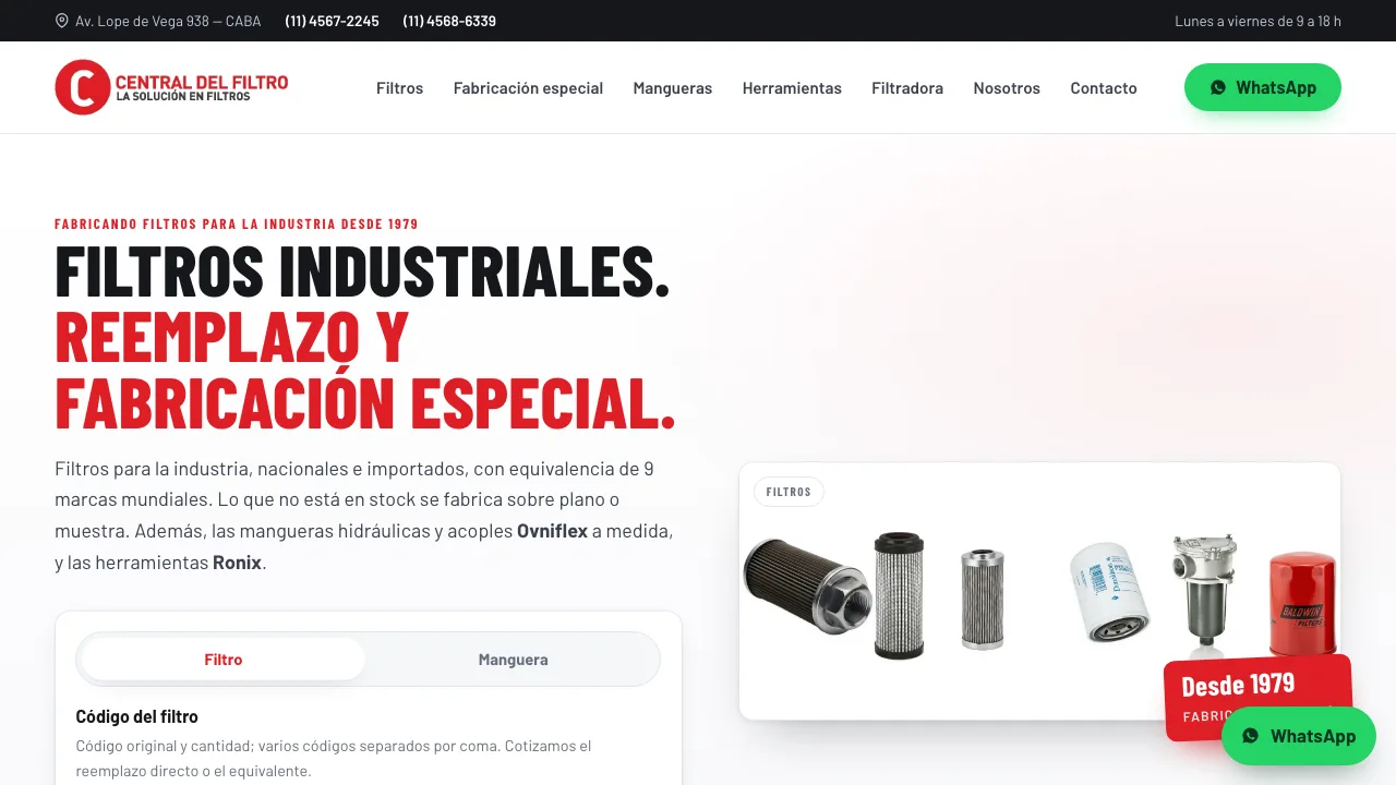 Un savoir-faire de 1979 derrière un site de 2003. Capture d'écran du projet